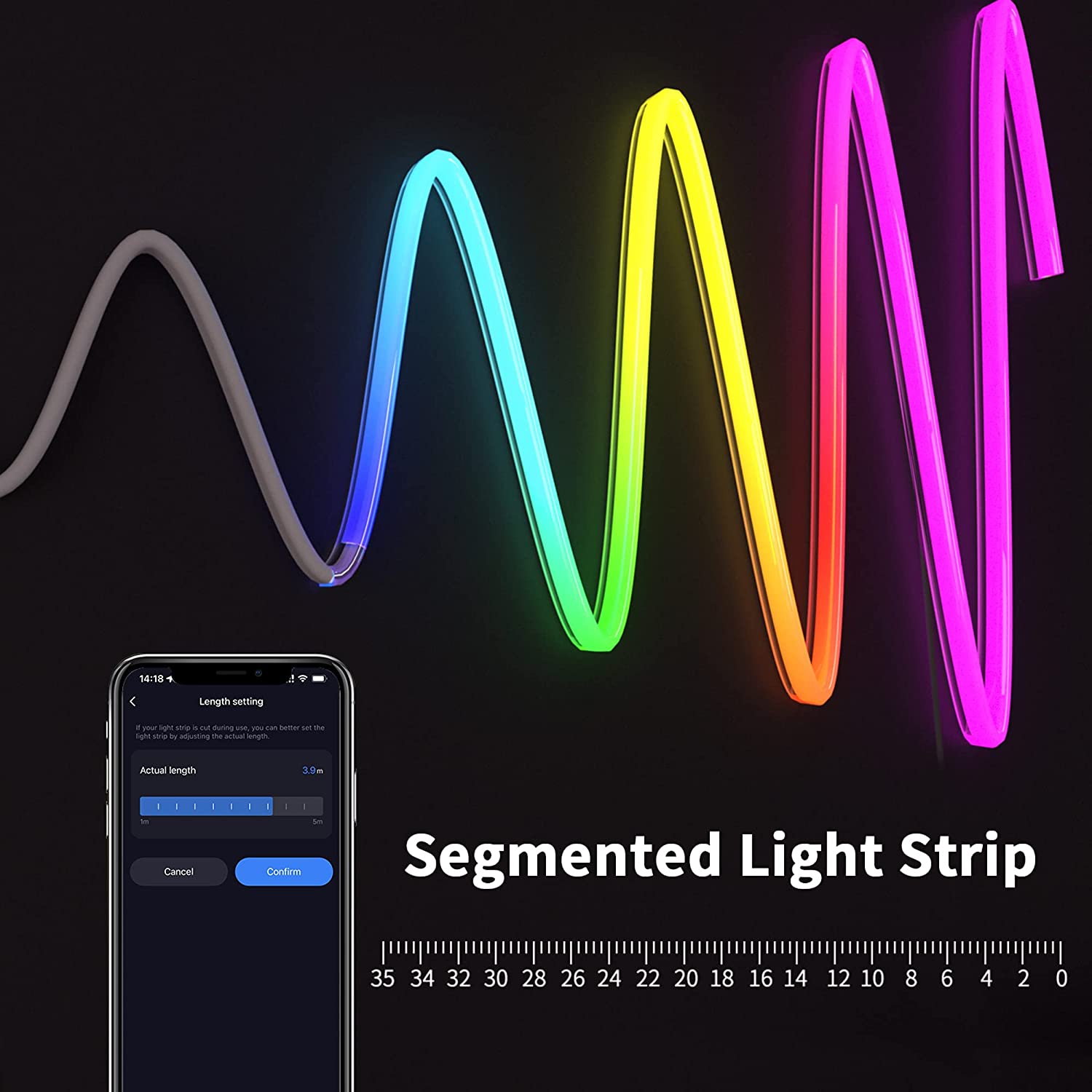 Bluetooth Tuya Dimmable LED Strip 2000mm 3000mm Led Neon Flex RGB