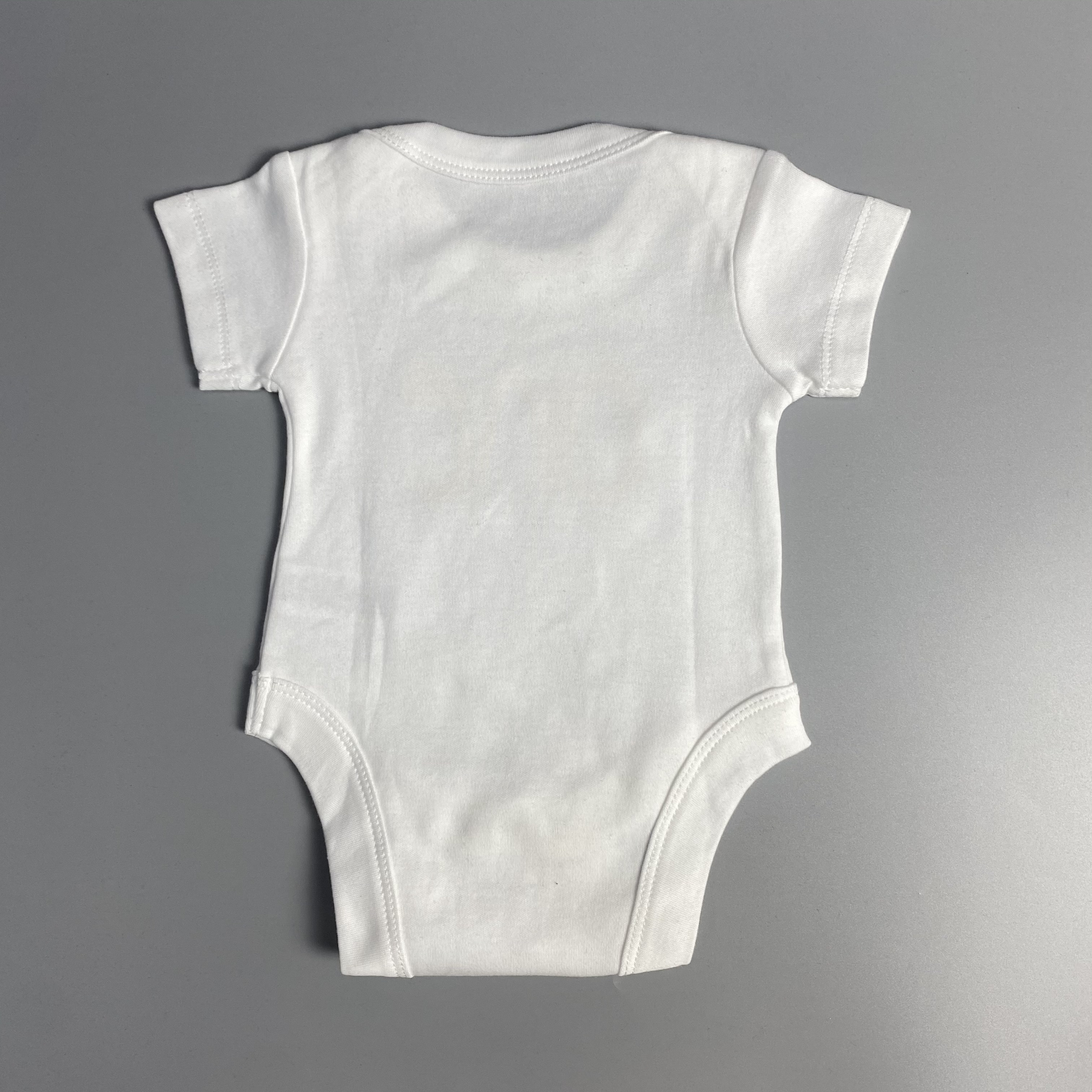 Summer Unisex 100% Cotton Round Collar Bodysuit Baby Clothes Romper with Gold Printing