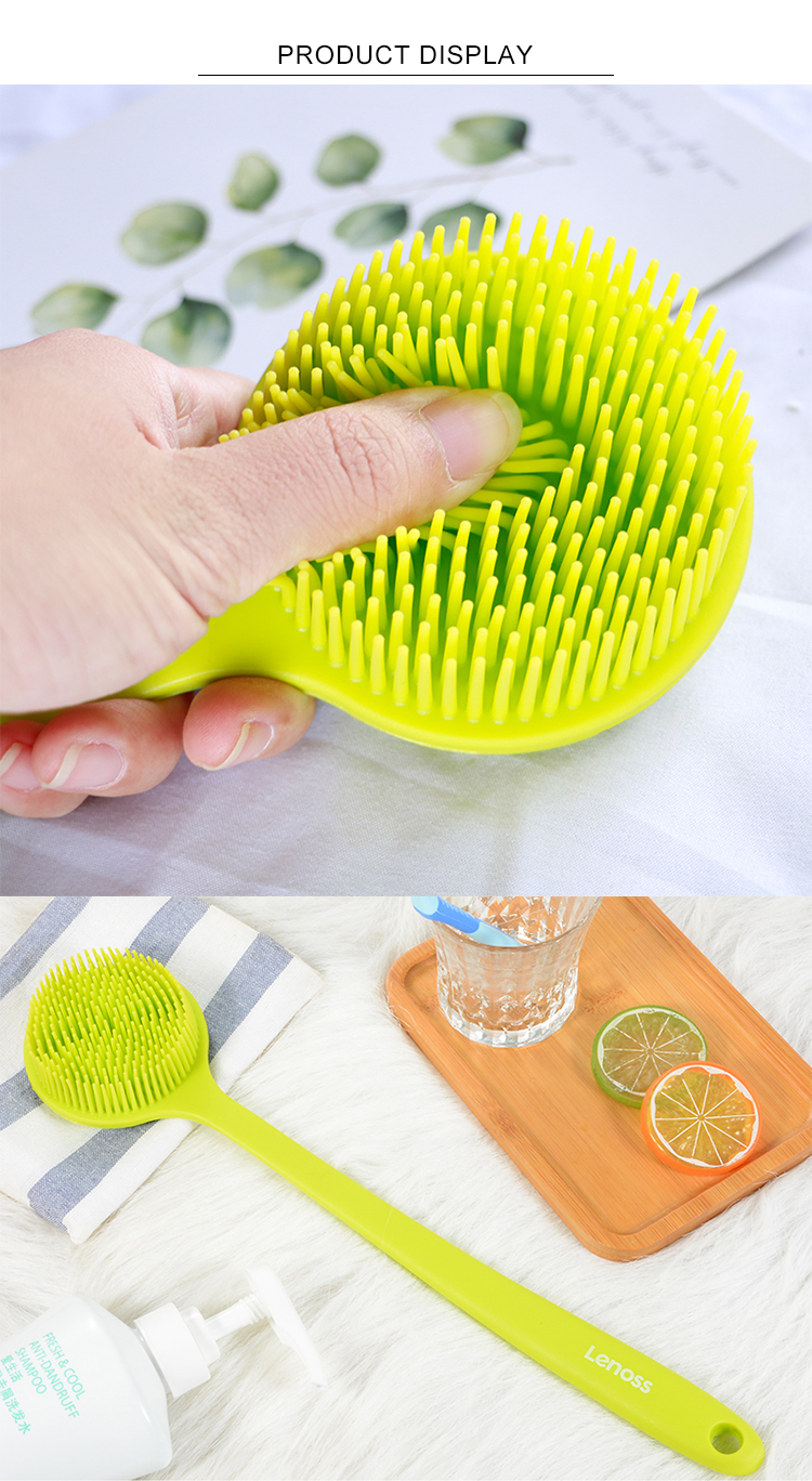 OEM Logo Hygienic Exfoliate Cleaning Silicone Shower Brush