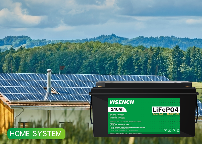 Visench Energy Storage 12V 140Ah RV Lithium Iron Phosphate Battery 12V Lifepo4 Battery