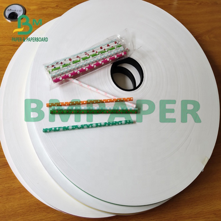 60GSM 120GSM Food Grade Virgin Pulp White Kraft Straw Paper For Disposable Straws