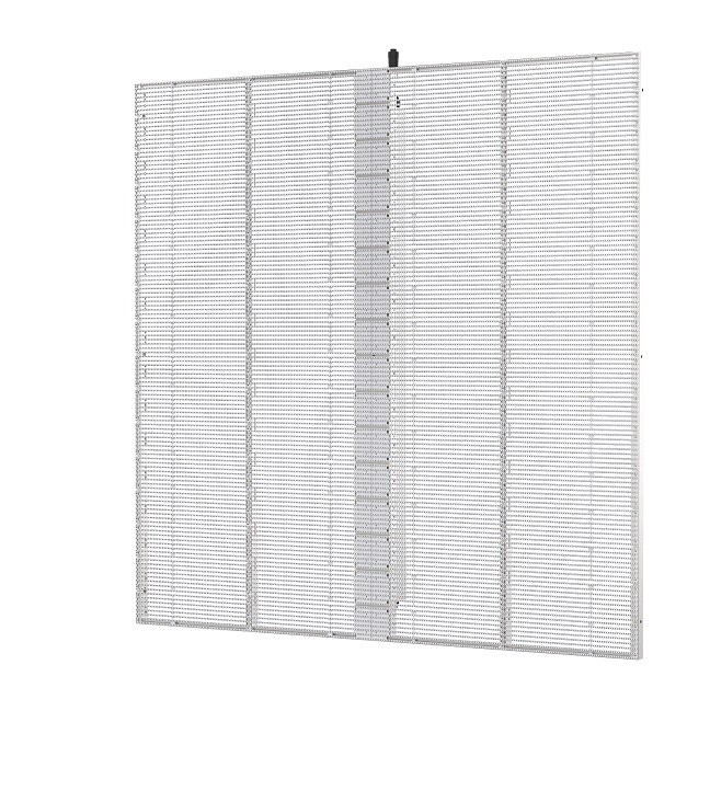 256x64 4500nits Transparent Glass LED Display SMD1921 1000*1000mm