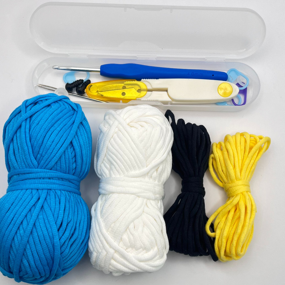 Ready Stock Seven Craft Cute Penguin DIY Crochet Kit Milk Cotton For Beginners