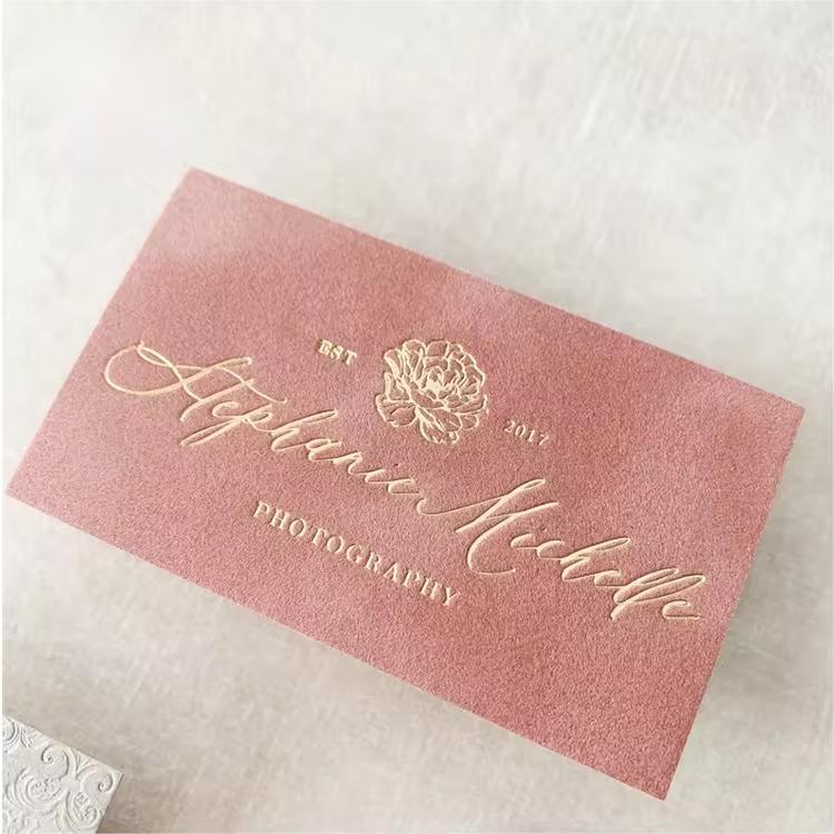 Pink Gold Foil Wedding Thank You Cards Stickers Small Business Packaging Card Printing Services