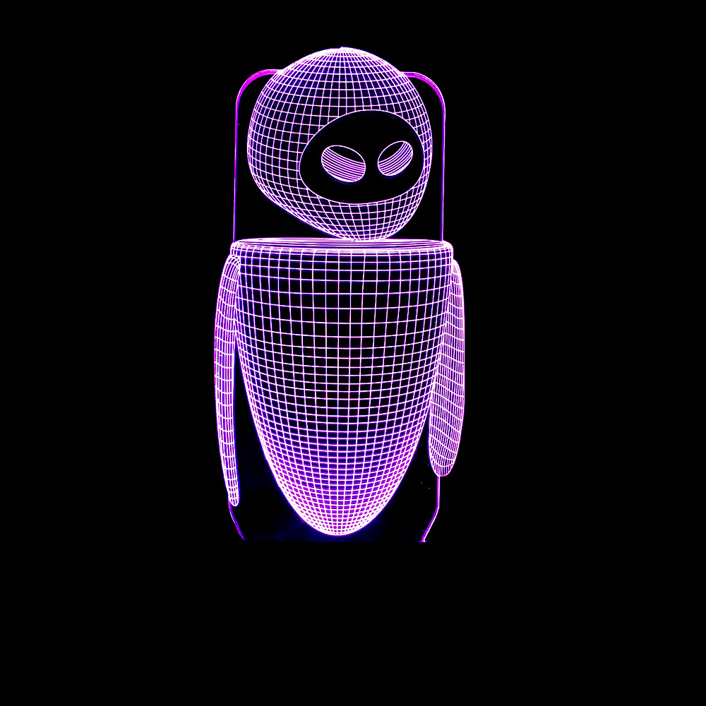 Robot movie Eva Wali 3D night Lights Colorful custom picture logo words sign LED Visual Lights Gifts Ambient Table Lamp
