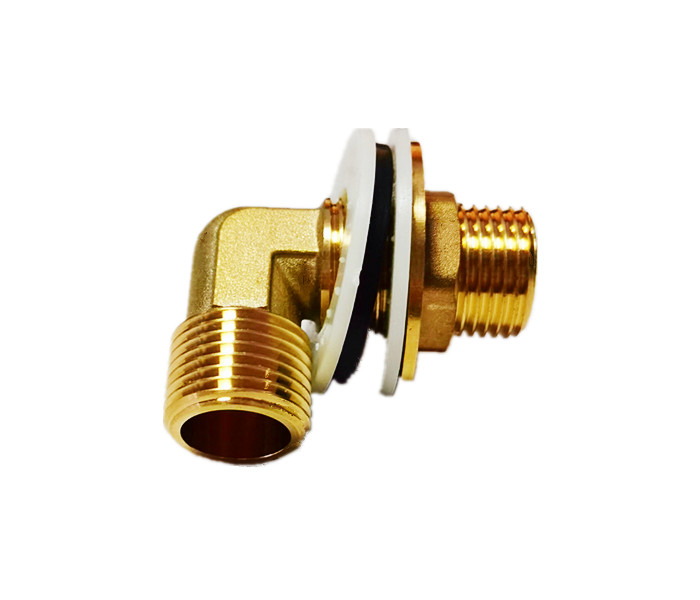 Lead Free 90 Degree Brass Elbow With 1/2″ BSP Wide Flange Brass Tap Back Nuts