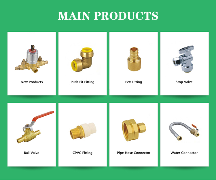 non toxic Quick Connect 1/2 Inch Brass Push Fit Fitting