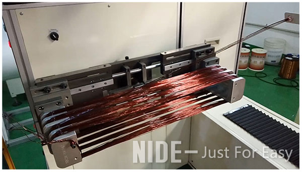 Full automatic Horizontal big wire electric motor stator toroid coil winding machine-2