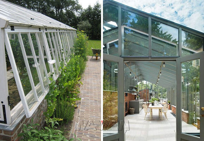 Small Outdoor Greenhouse Steel Frame Greenhouse Electrophoresis Surface