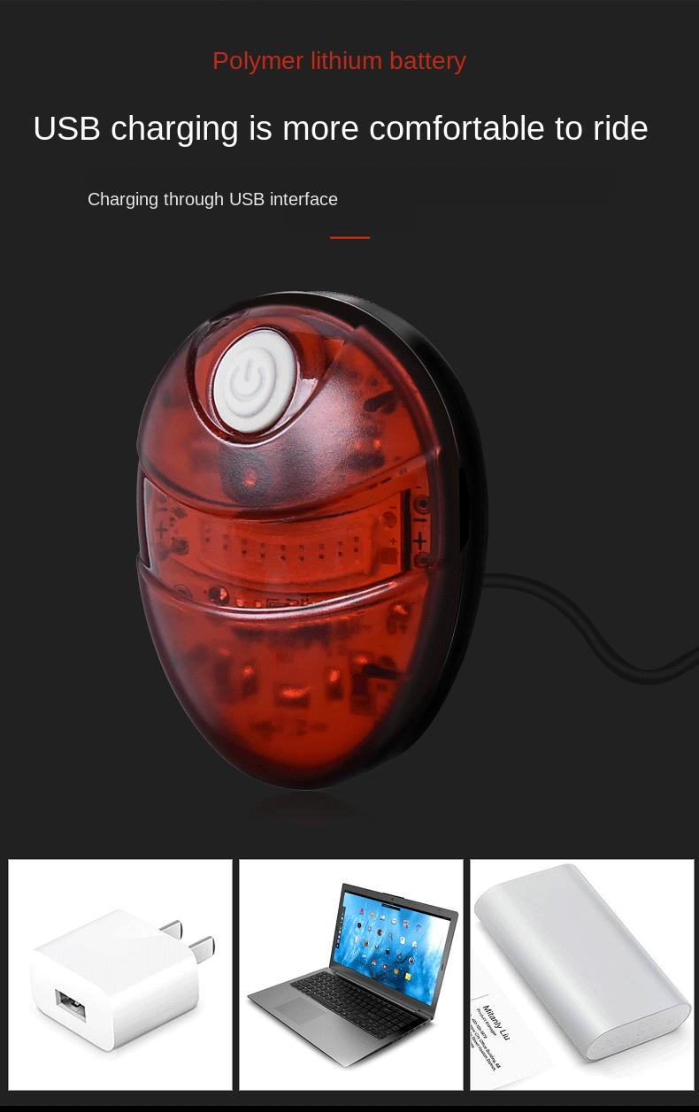 Night Riding Brake Induction LED Bicycle Light Children'S Usb Rechargeable Bicycle Tail Light