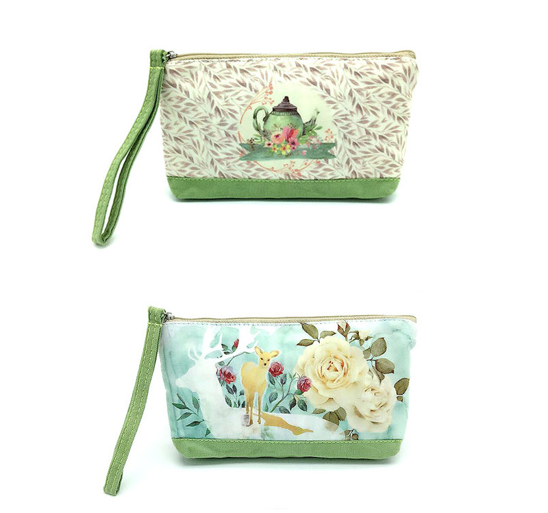 Cute Cartoon Printing Reusable Cotton Canvas Cosmetic Bag