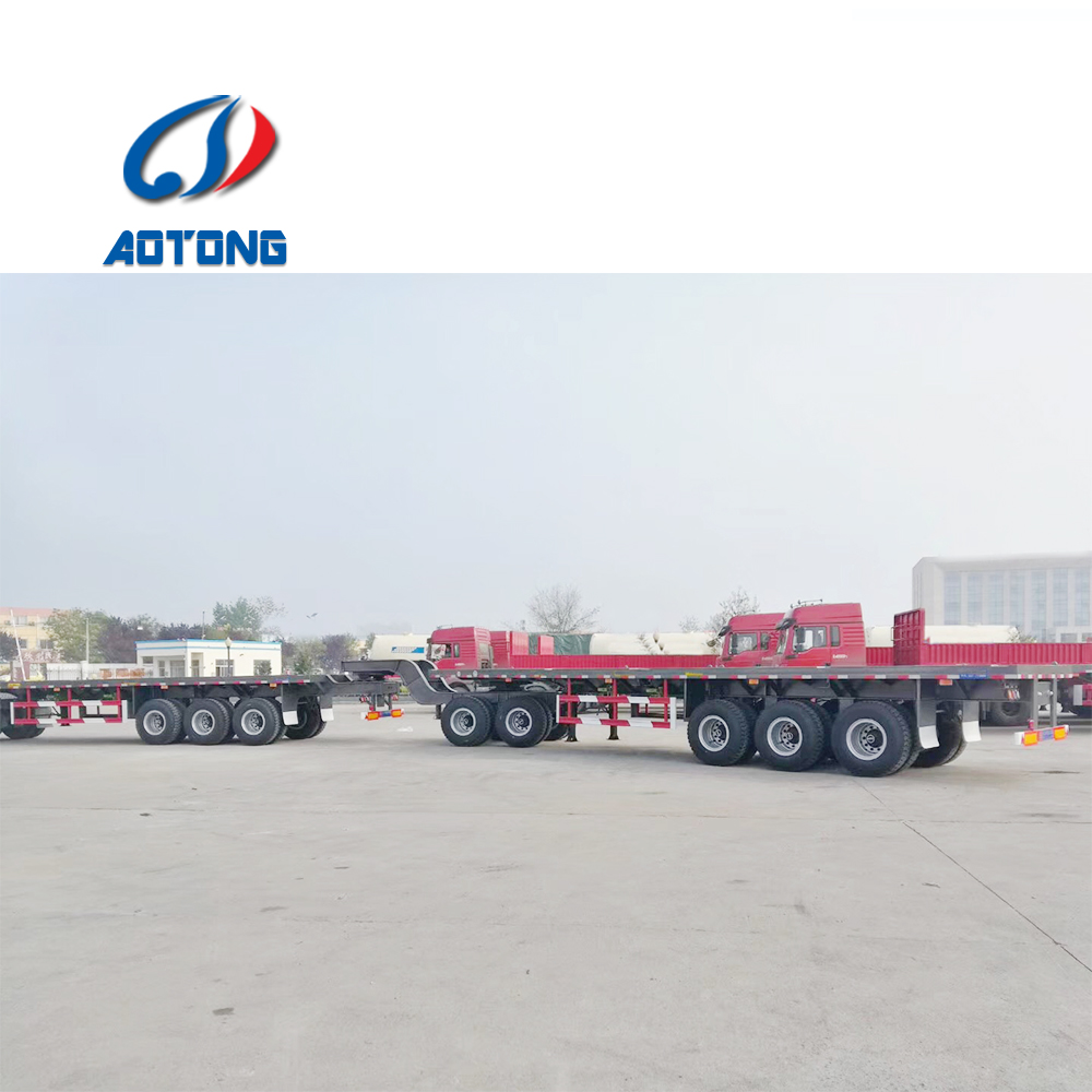 40 Ton 45 60 Cubic U Type Tandem Tipper Trailer with Tandem Hydraulic Lift and Design