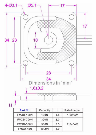ultra thin load cell 100lb 50lb 20lb