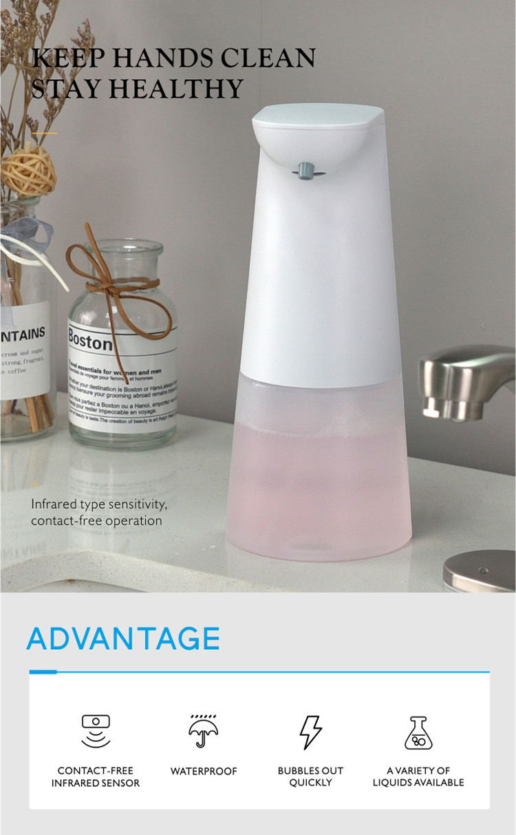 250ML Non Touch Soap Dispenser 0.26S ABS Toilet Hand Wash