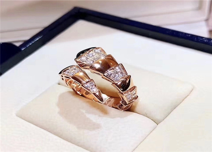 Handmade 18K Gold Diamond Jewelry Snake Ring With Black Onyx