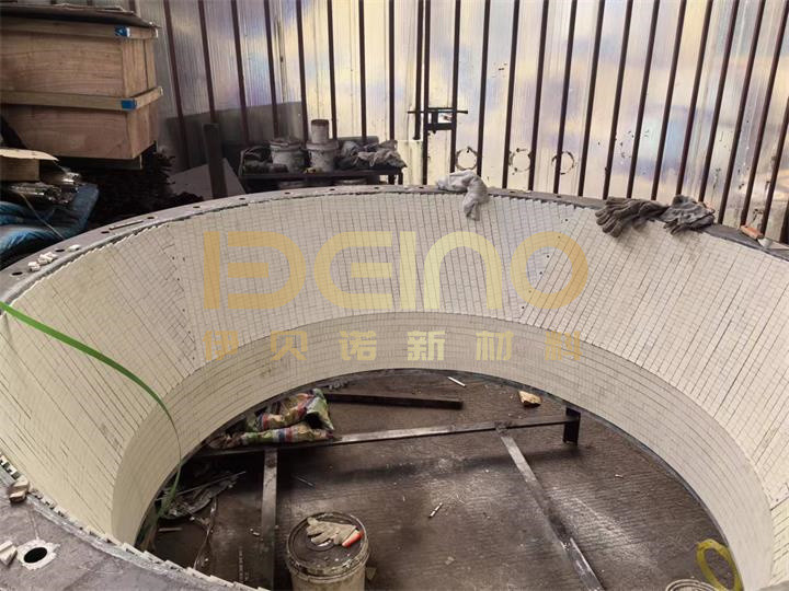 Ceramic Patch Wear-Resistant Pipe In Cement Plant