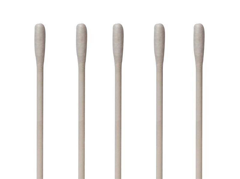 3 Inch Slim Paper Handle Cleanroom Consumables Lint Free Cotton Swabs