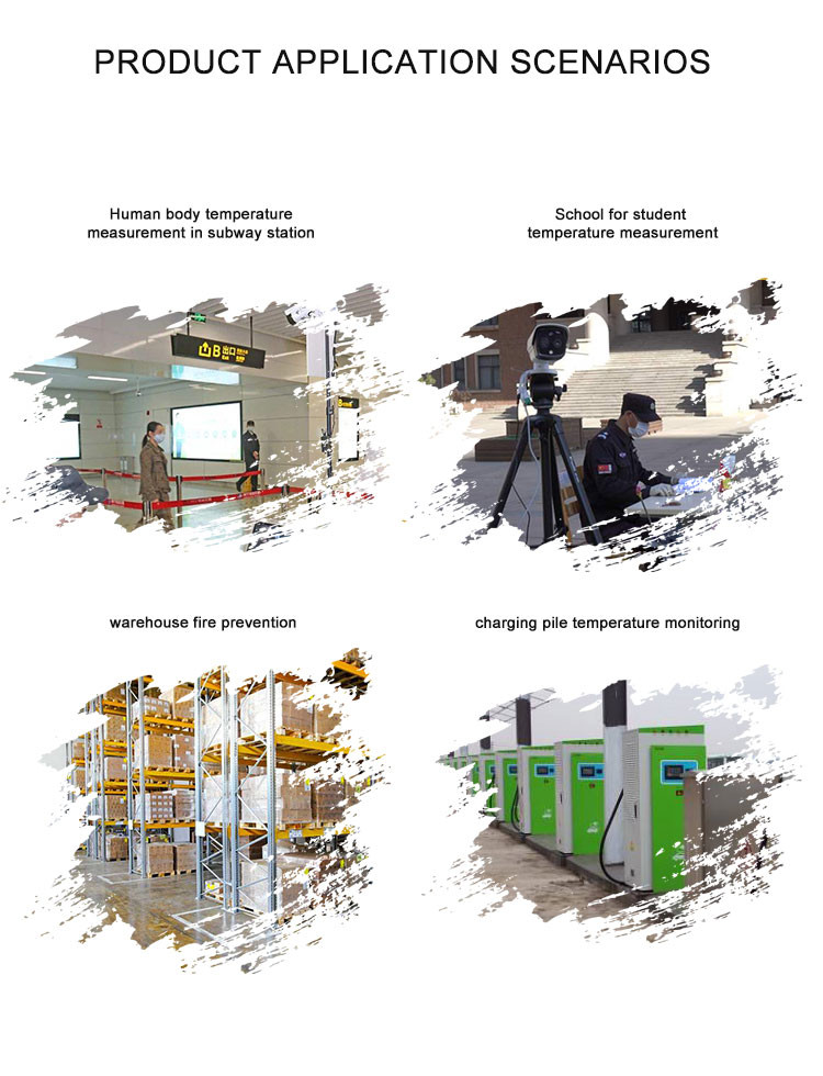 AI Face Recognition Temperature Detector CMOS Sensor 1.8m Adjustable For Public Area