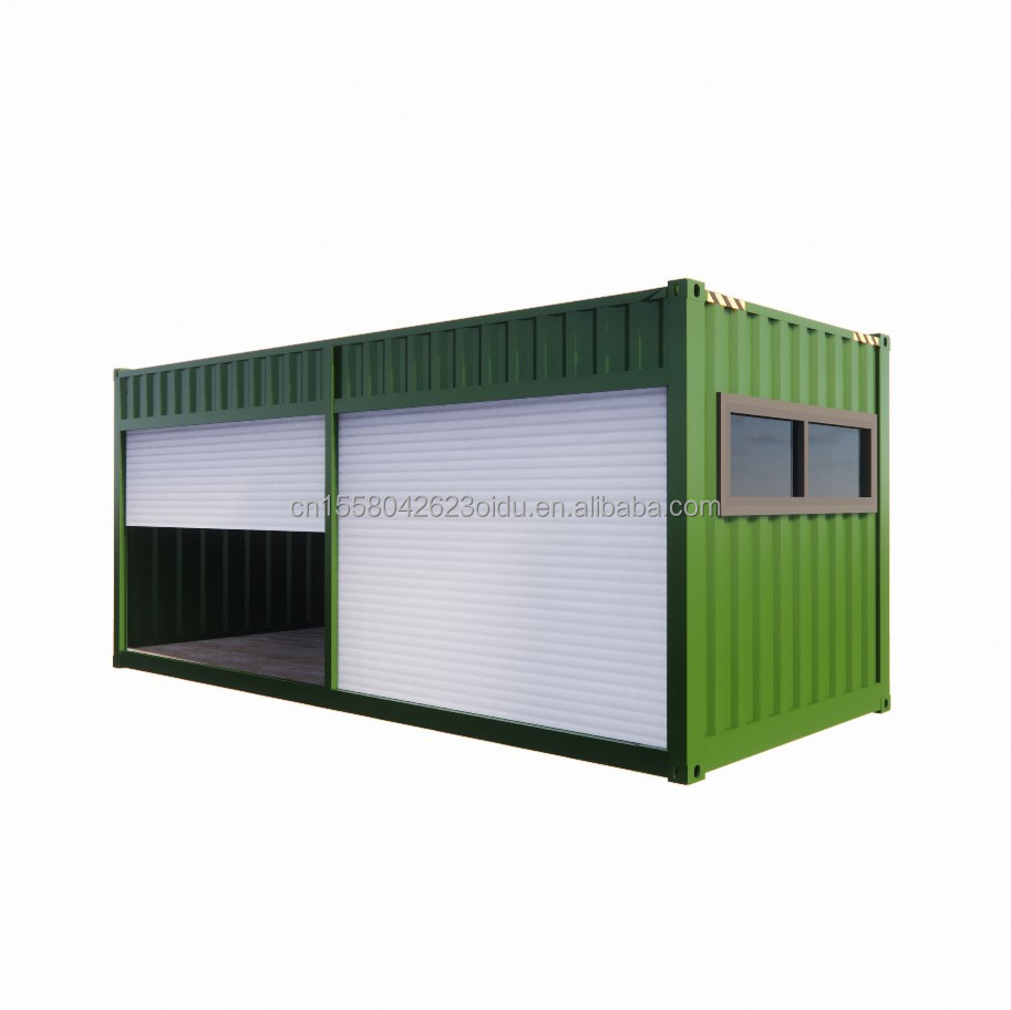 20ft Prefabricated Flat Packaging Module House Garage Storage Booth Container House with Modern Simple Design Style