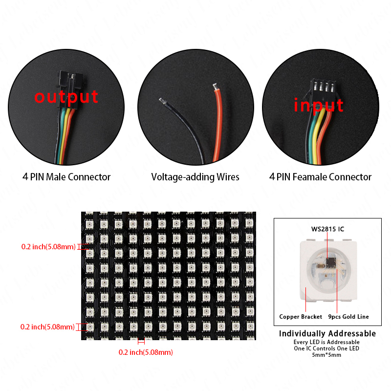 Flexible Programmable LED Pixel Strip Light Smd 5050 Magic Color