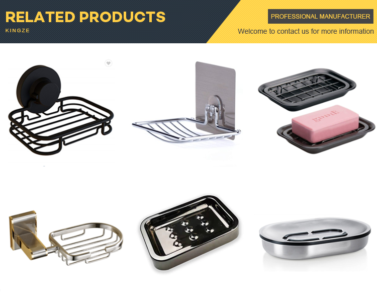 Stainless Steel Bathroom Soap Dish Wall Mounted Soap Basket For Shower