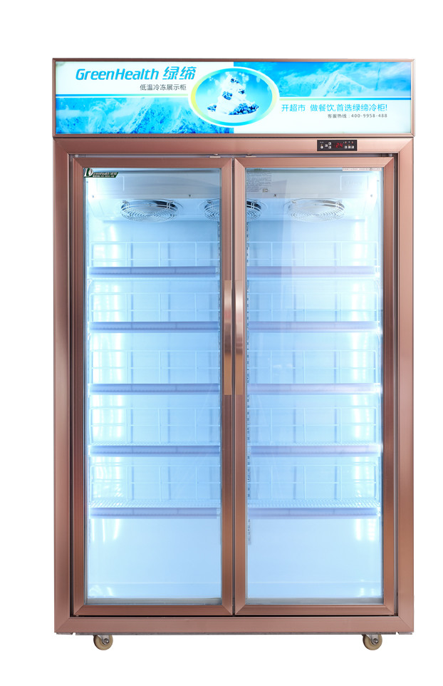 Static Cooling Single Glass Door Freezer For Beverage Display Cooler In Store