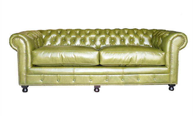 Vintage Green Leather Chesterfield Sofa Couch With 1/2/3/4 Seater