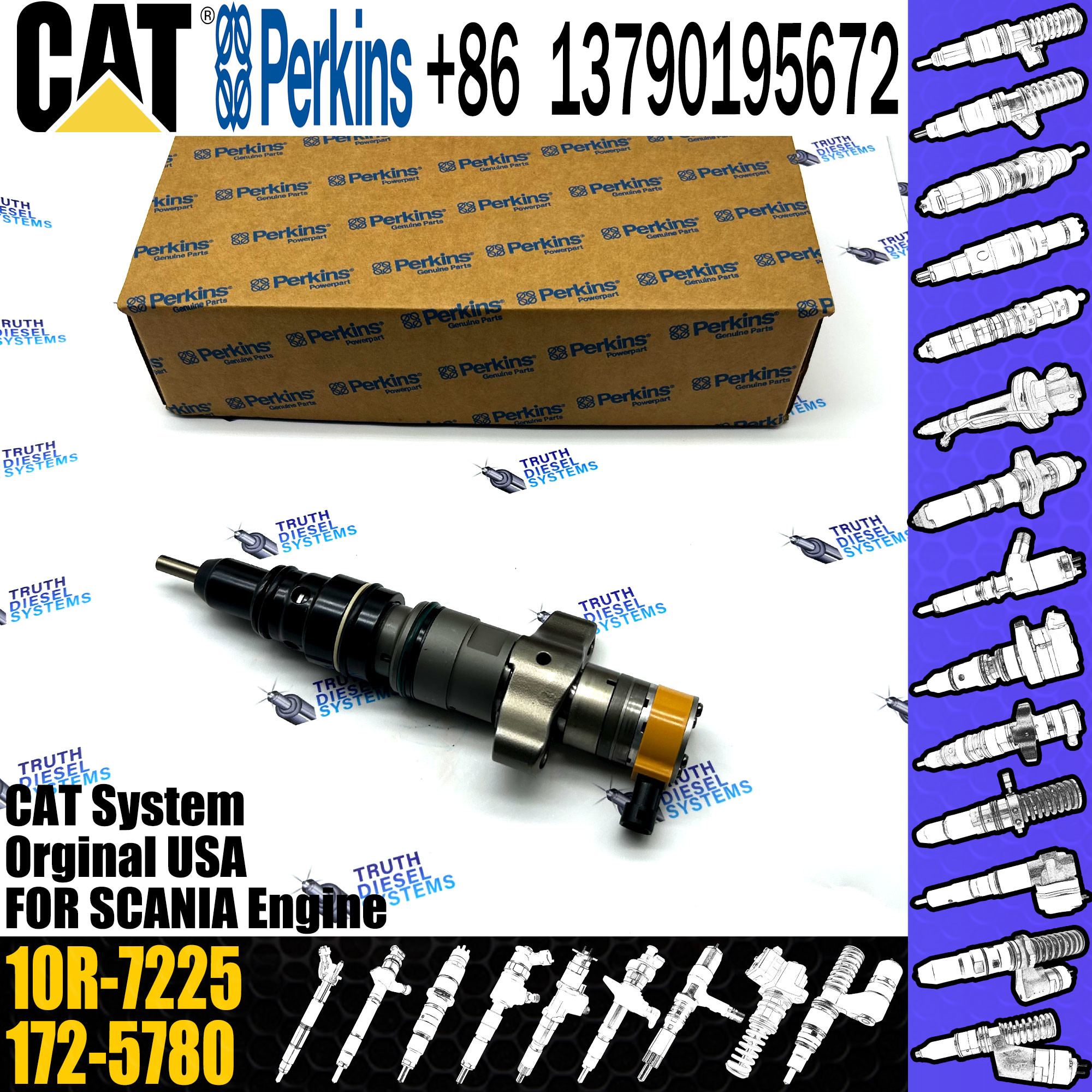 C-9 C9 Fuel Injector Assembly 235-2888 236-0962 10R-7224 217-2570 235-9649 10R-7225