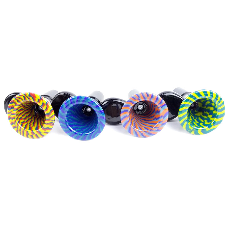 4mm Glass Bongs Accessories Martini Shape Snapper Bowl With Honeycomb Pattern