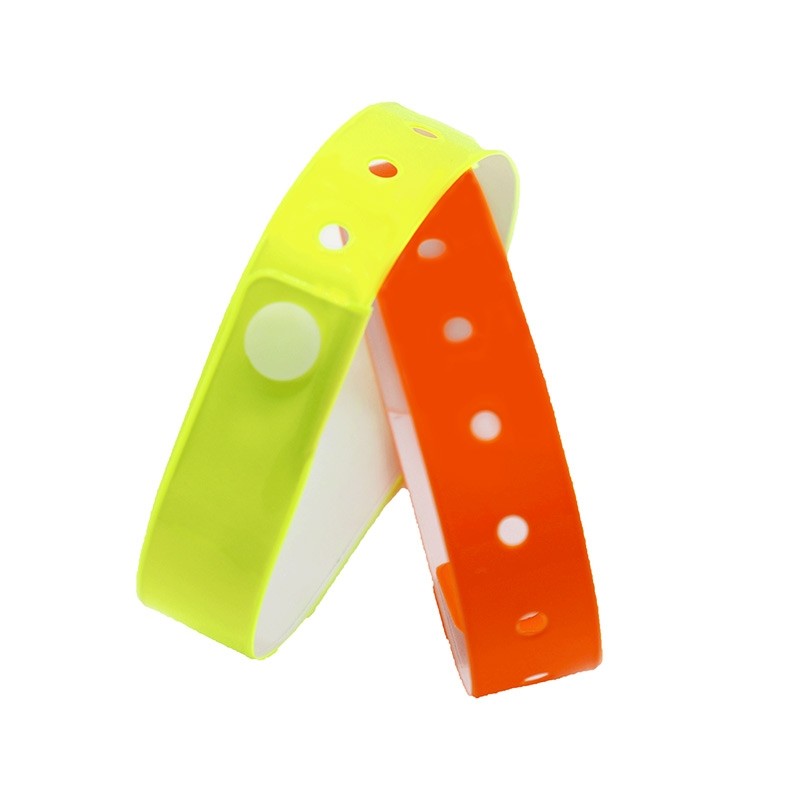 Custom Disposable Wristband Plastic Vinyl PVC Neon Fluorescent Color Waterproof Event Party Gift Wristband