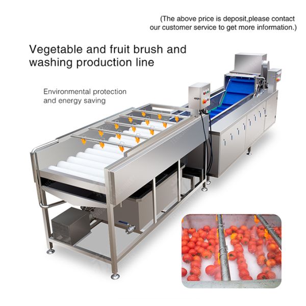 Multifunction Fruit And Vegetable Processing Line Parallel Brush Machine