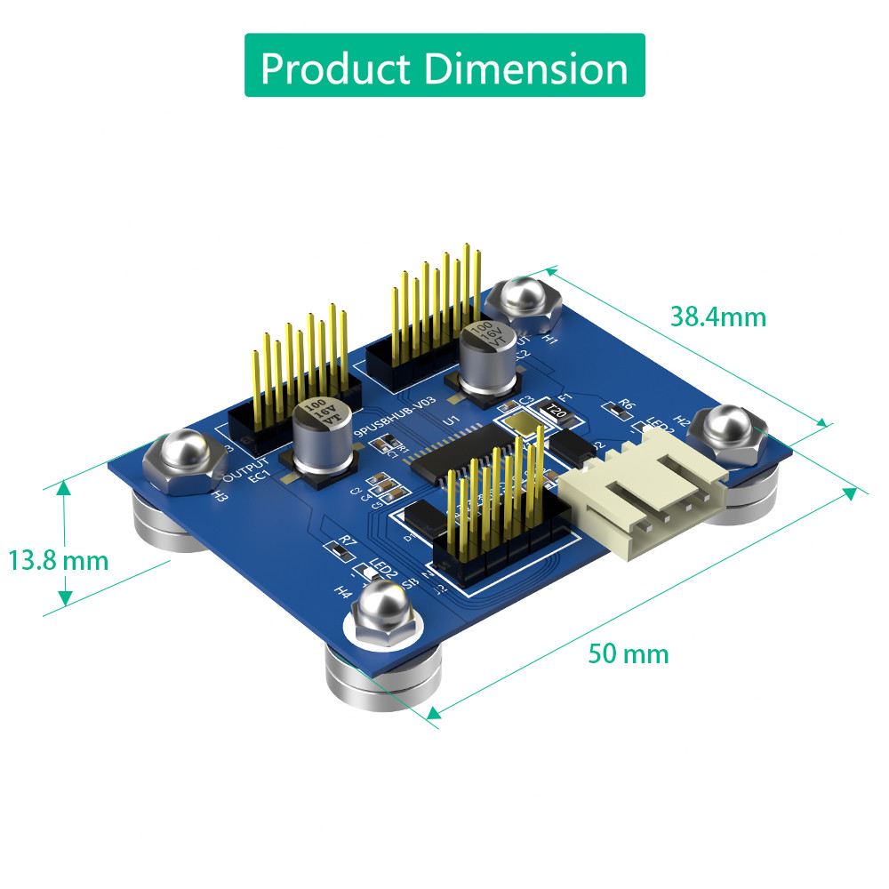 OEM 4 Port USB 2.0 Hub Adapter Card For Keyboard Mouse