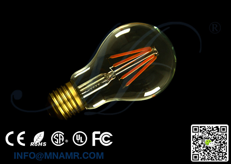 High Quality A19 A21 A23 LED Edison Bulb 2W 4W 6W 8W Glass Shade Gold Standard E26 Lamp Base