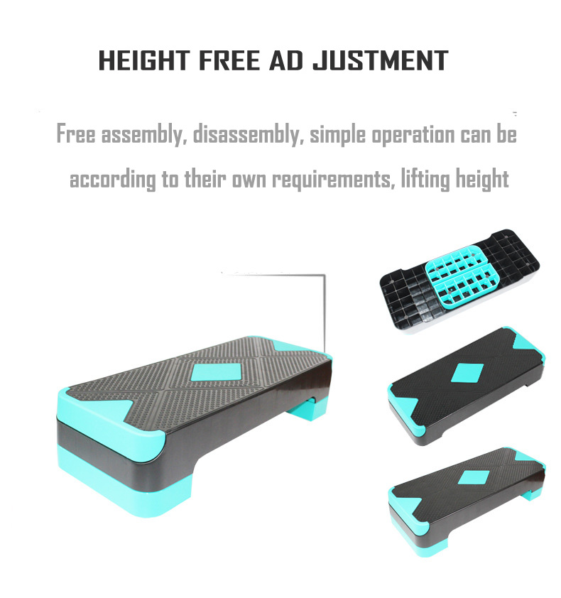 60mm Adjustable Aerobic Step Board 2 Levels Freestyle Aerobic Platform Green