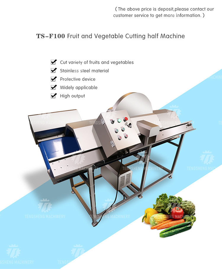 Stainless Steel Vegetable Processing Machine 1.1KW Fruit Cutting Halt Machine
