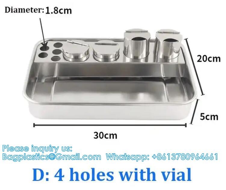 304 Stainless Steel Dental Instruments Tray Surgical Instrument Treatment Plate