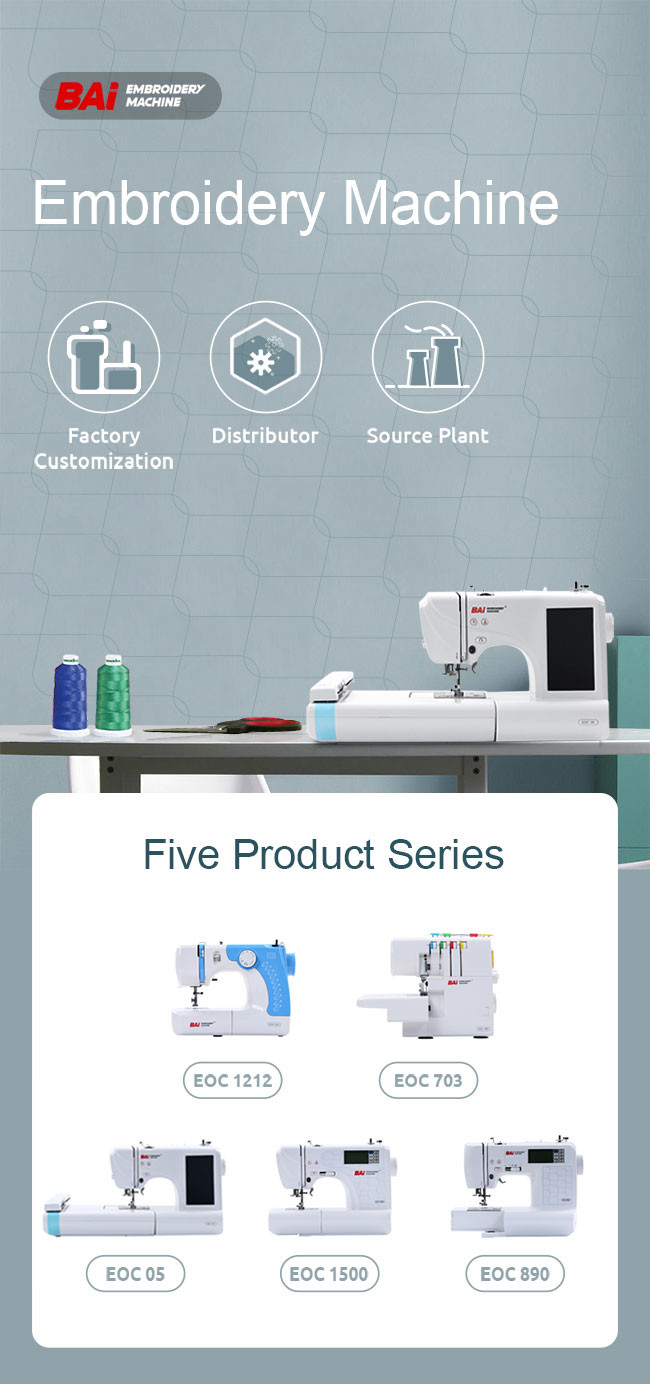 BAI Computerized Embroidery Machine 650rpm For Chenille