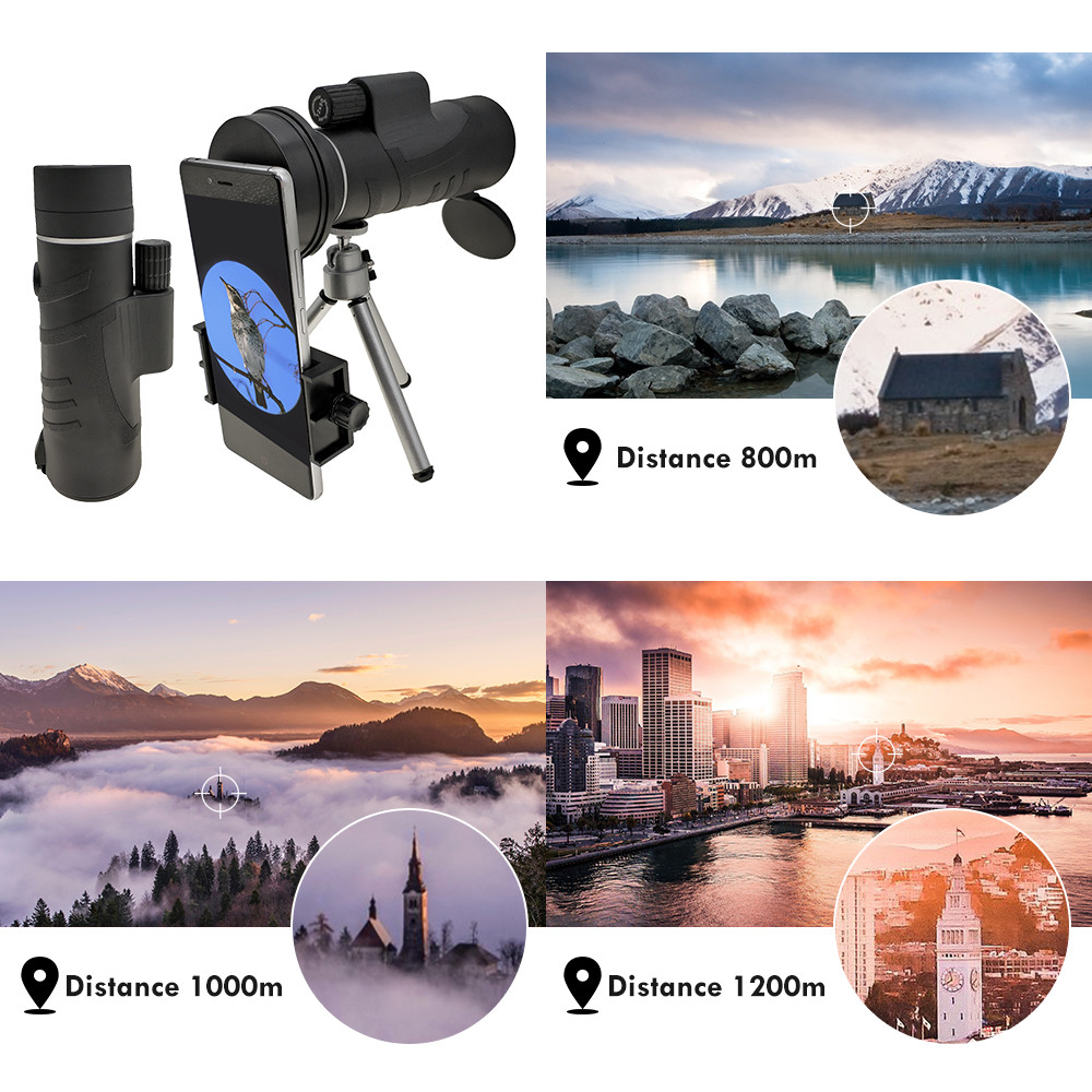 12X Mobile Phone Telescope With Tripod Smartphone Clip