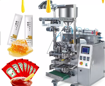 BOPP / CPP Liquid Packing Machine For Honey / Ketchup Sachet