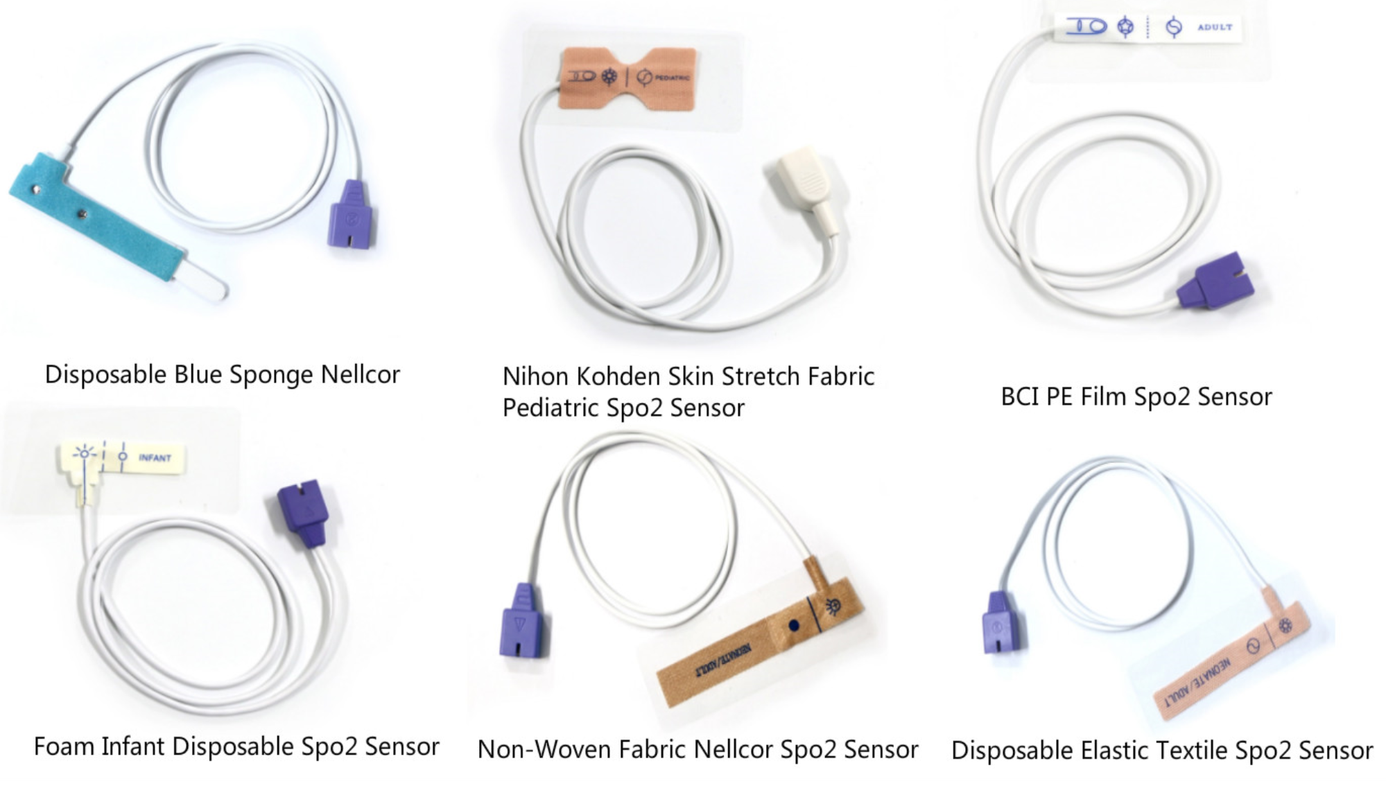 Disposable Nellcor spo2 sensor , 9 pin, oximax probe