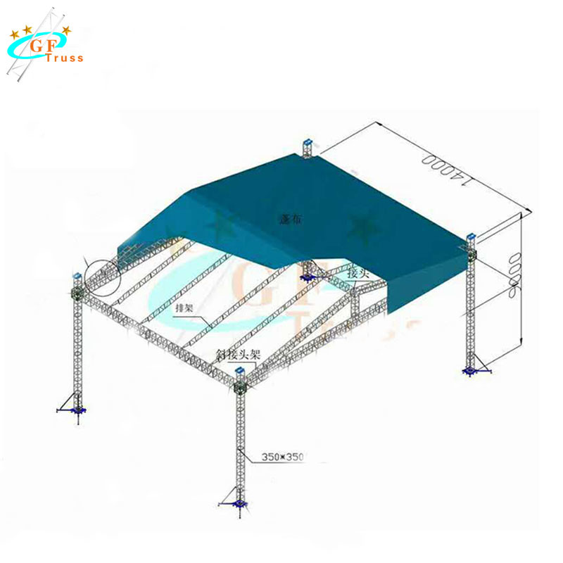 290mm*290mm Square Aluminum Stage Truss System 6061-T6