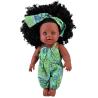 Buy cheap Hand Rooted Mohair Black Doll Realistic 12 Inch Black Baby Dolls For Kids Gift from wholesalers