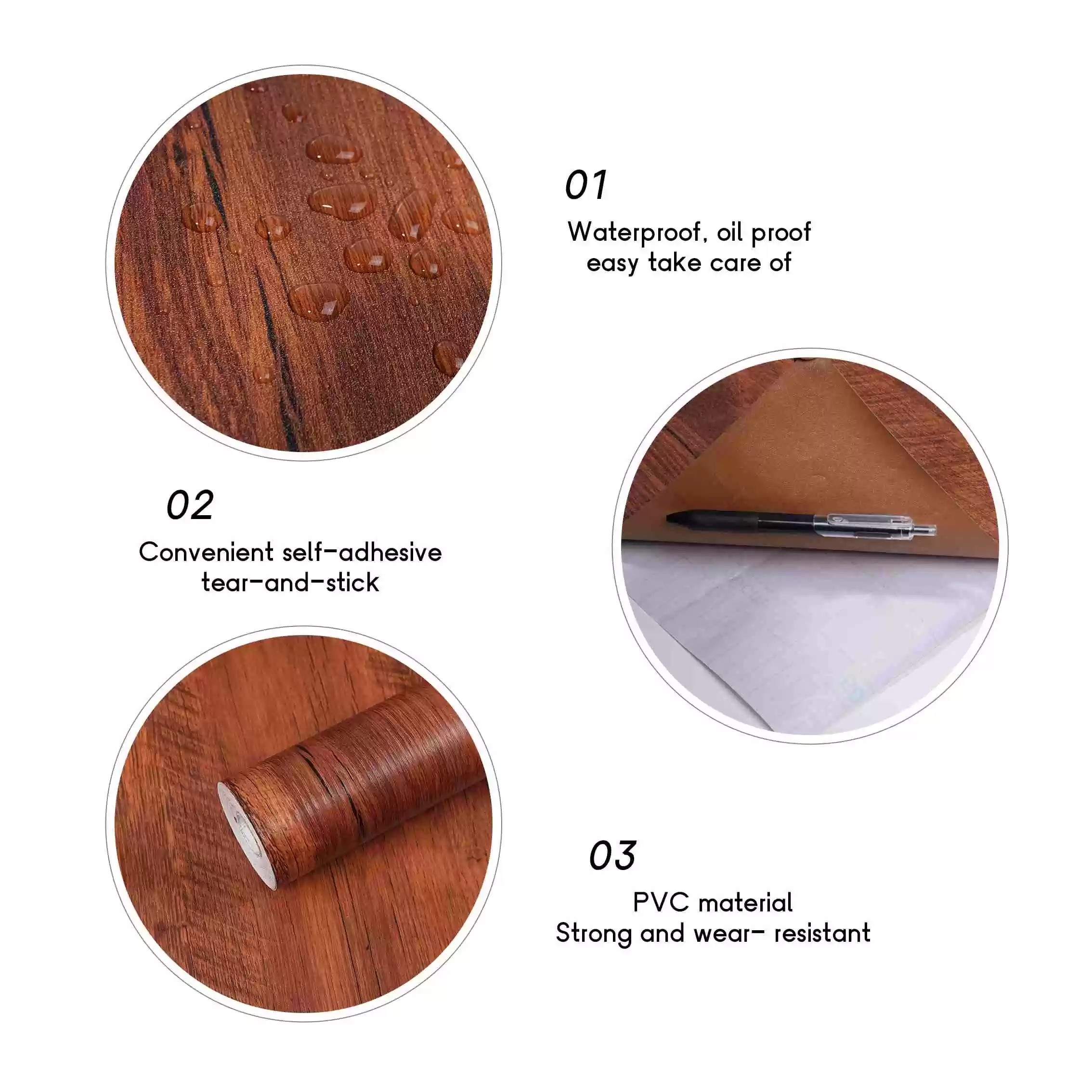 High-Quality Self-Stick PVC Decorative Film for DIY Furniture Makeover Projects