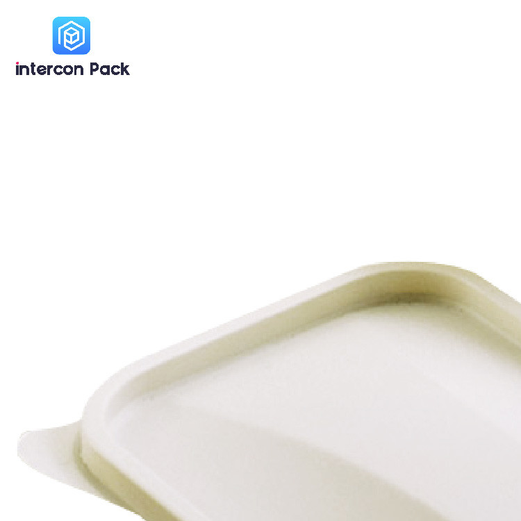 Takeaway Sugarcane Bagasse Food Container Biodegradable Disposable With Compartment