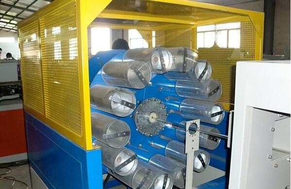 Pvc Fiber Reinforced Soft Plastic Pipe Extrusion Machine , Pvc Gridding Pipe Production Line