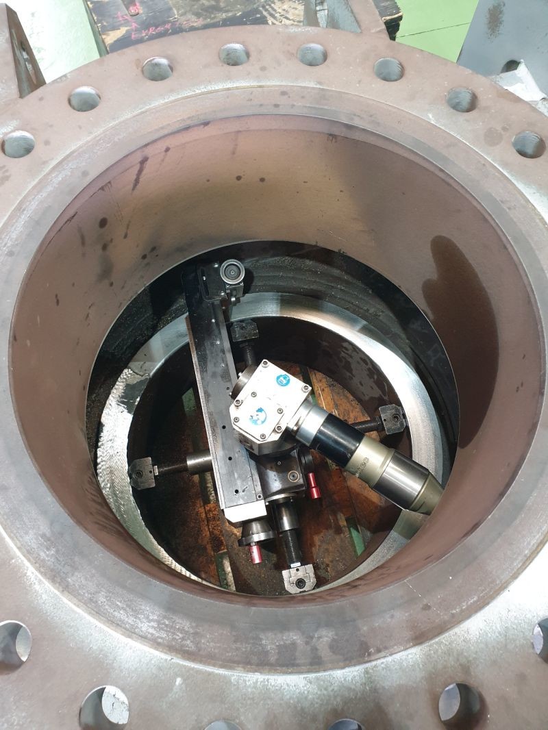 Heat Exchanger Flange Facing Machine Portable Seal Groove Flange Facer