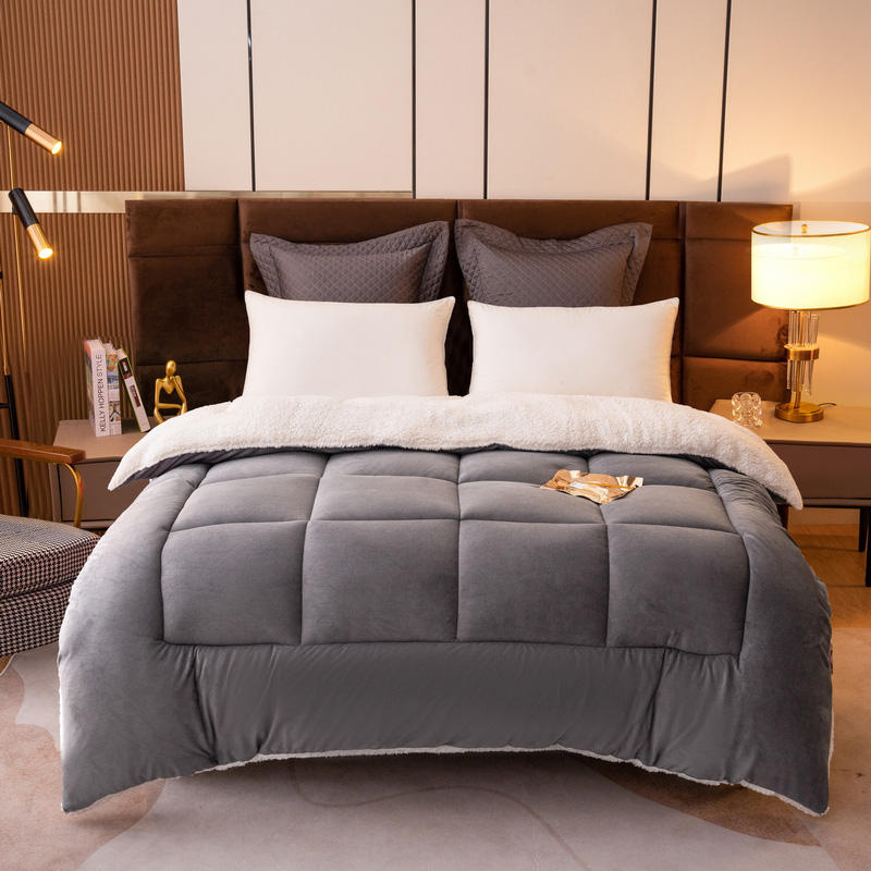 Light Pink Solid Oeko-Tex Comforter Edredon Twin Bedding Set Suitable for All Seasons