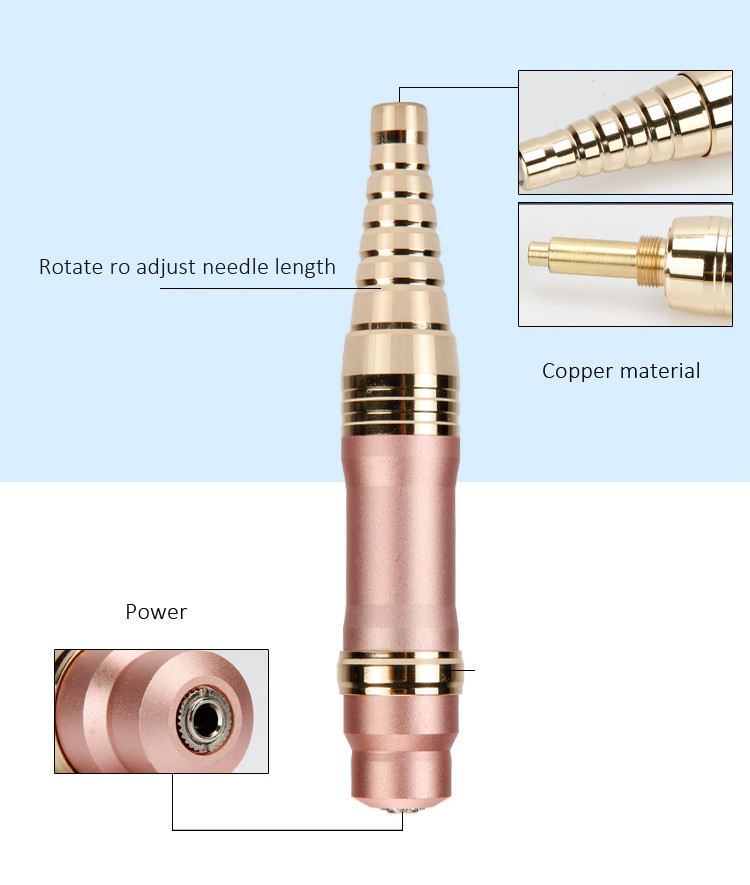 10V Gold Rotary Makeup Tattoo Machine / Semi Permanent Makeup Pen For Eyebrow And Lip