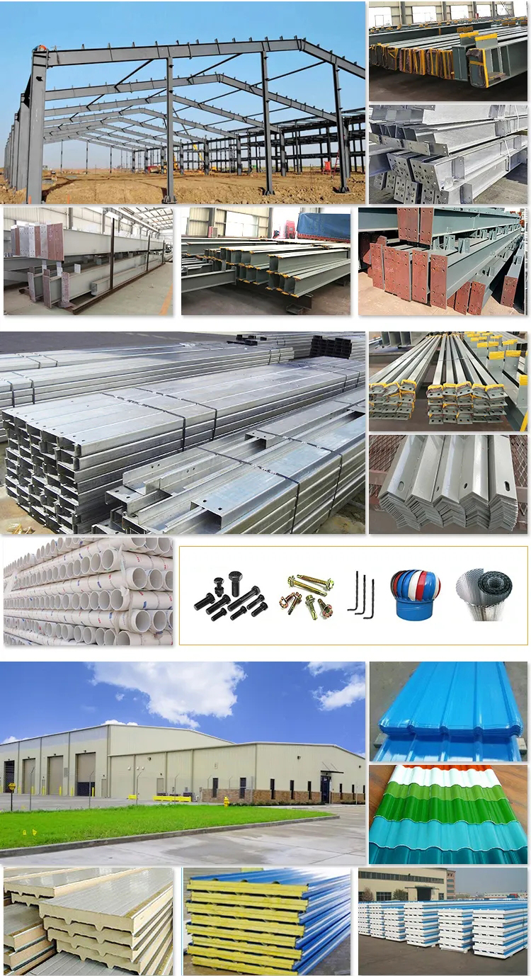 Customizable Steel Structure Warehouse with Q235/Q345B Grade Solid H-shape Main Frame