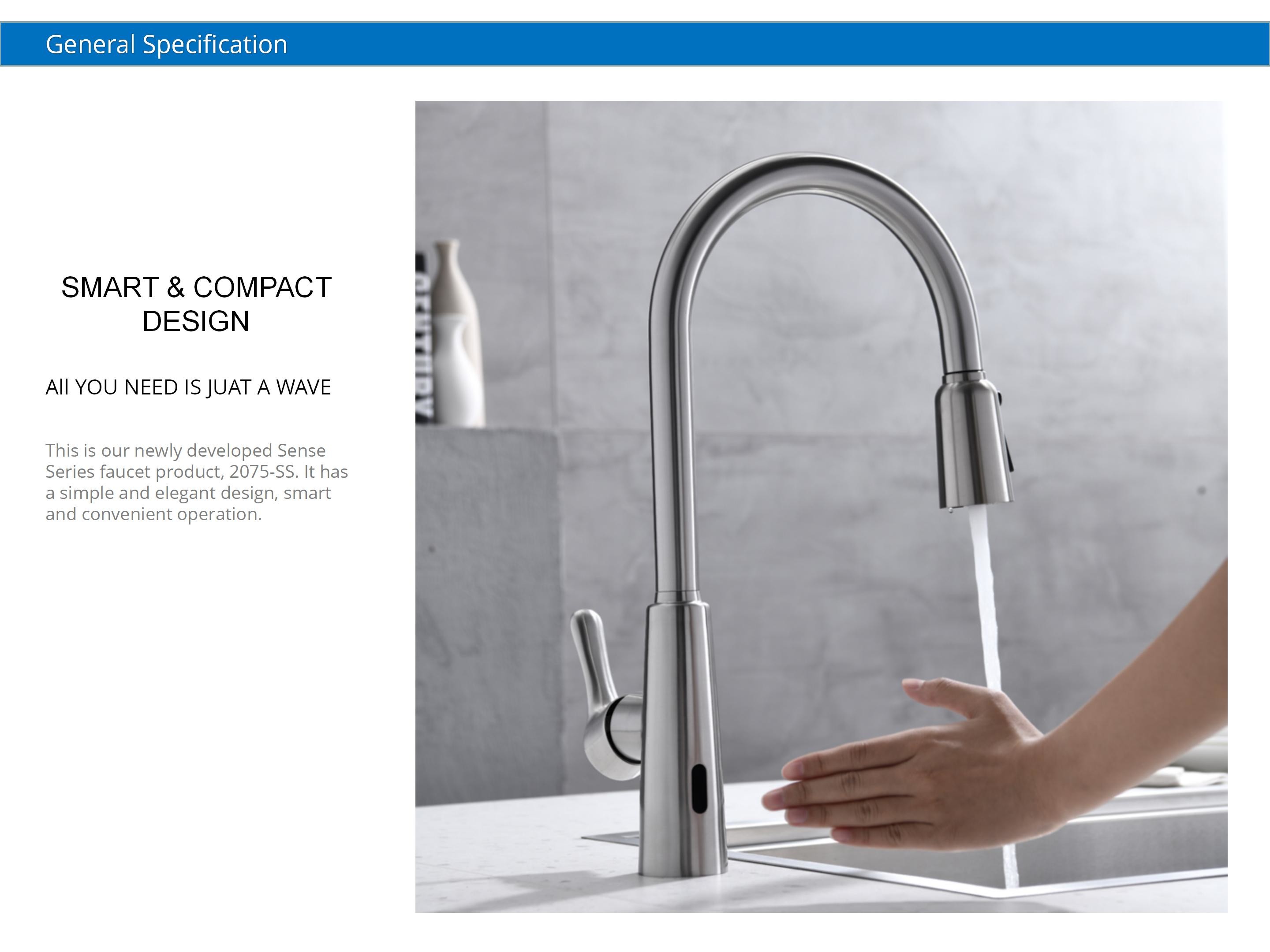 Infrared Sensor hands free kitchen sink faucet